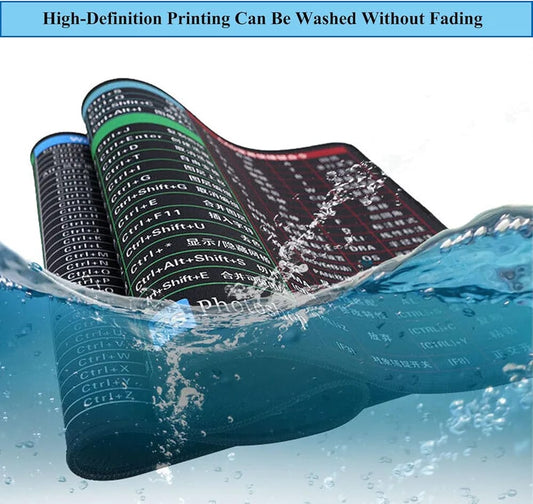 Extended Excel Shortcut Desk Mat (30×80cm) – Non-Slip Keyboard & Mouse Pad | 2 Pieces Set