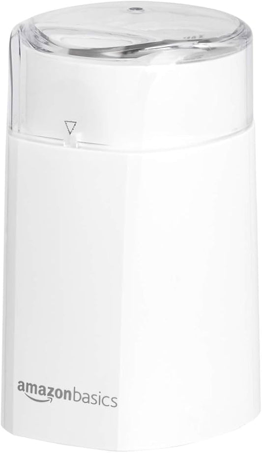Amazon Basics Electric Coffee Grinder - White