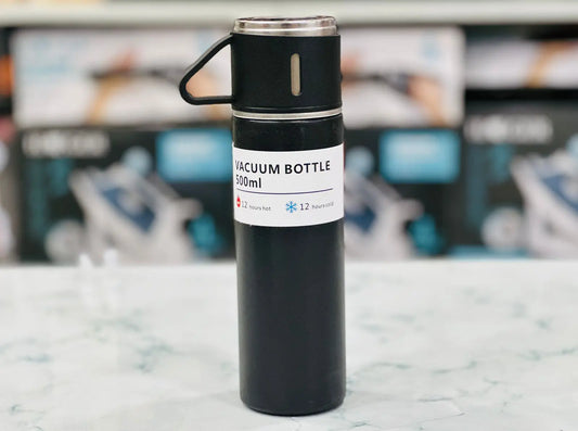 Vacuum Flask Bottle with 3 Extra Cups - 500ml