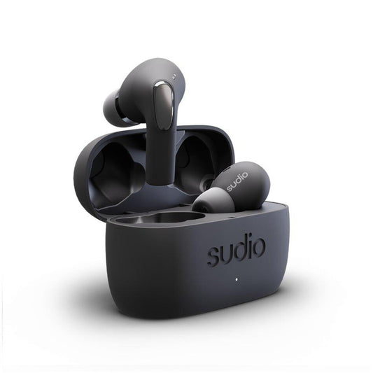 Sudio E2 Hybrid Active Noise Cancellation True Wireless Earbuds - Black