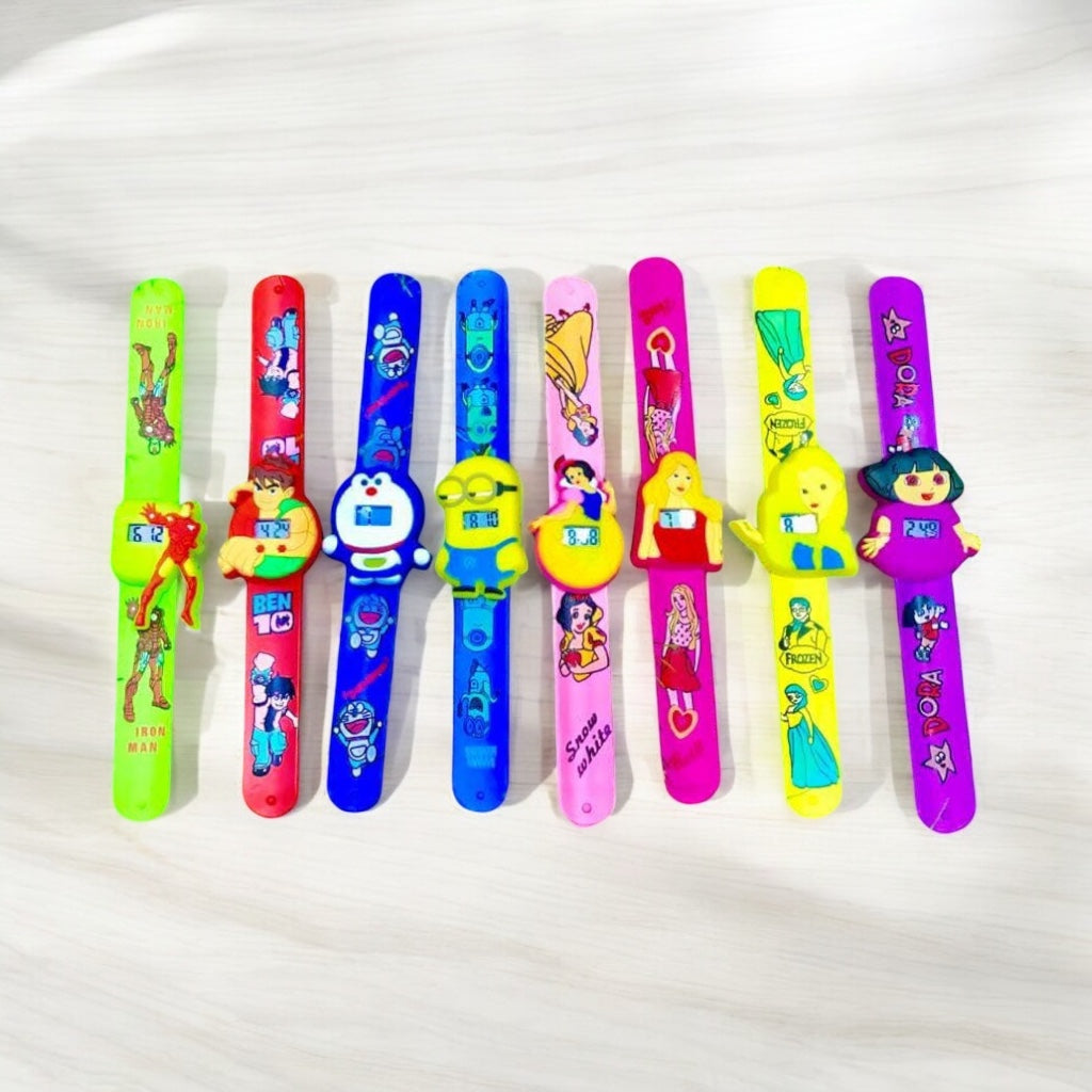 7pcs Watch For Kids Boys Girls Digital Scale Strip Cartoon Character watches