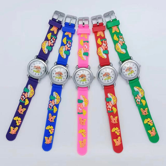 3D Doll Character Analog Watch For Kids | 7pcs Set