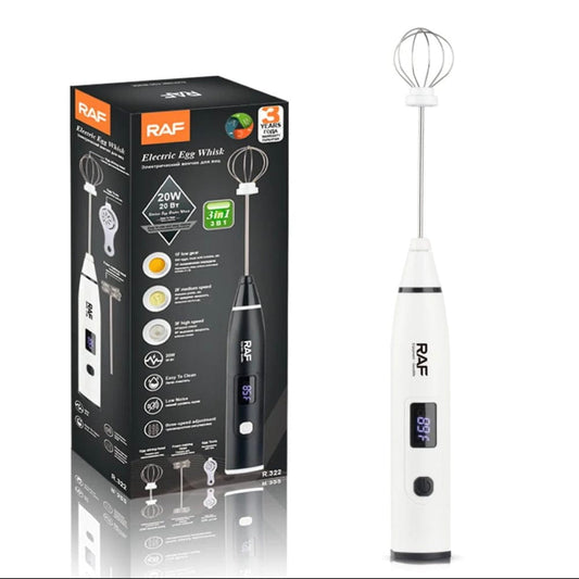 RAF Rechargeable Coffee and Egg Whisker with Digital Display R.322