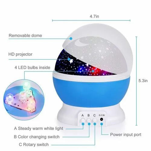 Star Master Dream Rotating Color Changing Projection Lamp