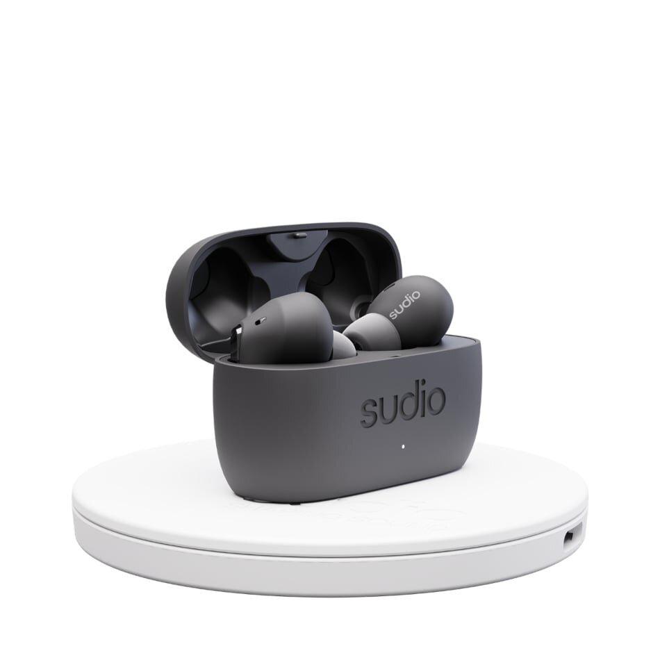Sudio E2 Hybrid Active Noise Cancellation True Wireless Earbuds - Black