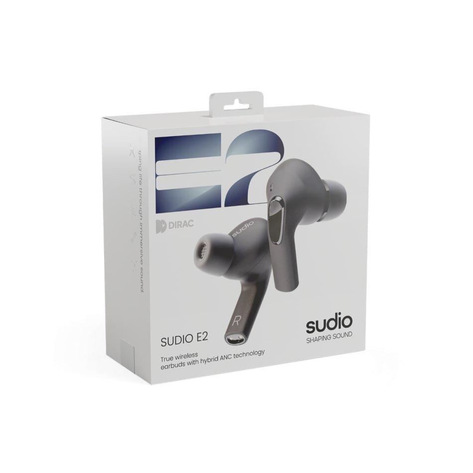 Sudio E2 Hybrid Active Noise Cancellation True Wireless Earbuds - Black